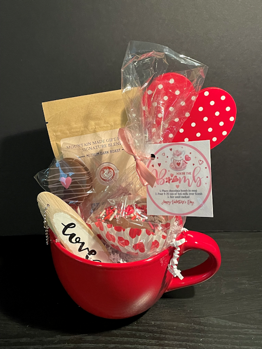 Hot Stuff Valentine Gift Mug by Mountain Made Gift Baskets - Blairsville, NC